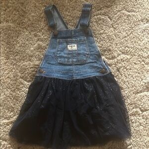 OshKosh B'gosh Denim and Navy Overalls